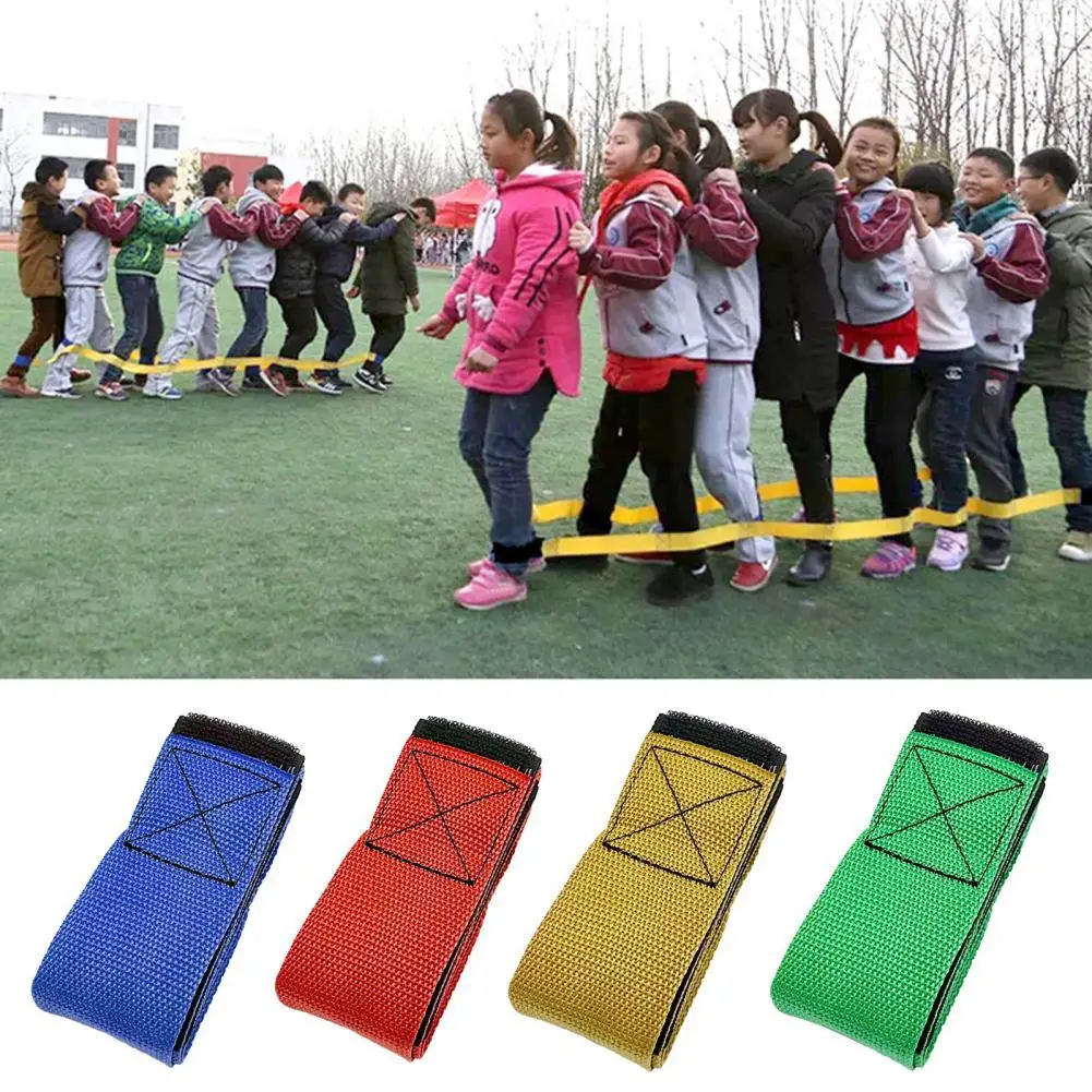 Outdoor Sports Kid's 4 People Giant Footsteps Elastic Race Bands Toy Teamwork Games Training Straps 
Outdoor Sports Kid's 4 People Giant Footsteps Elastic Race Bands Toy Teamwork Games Training Straps