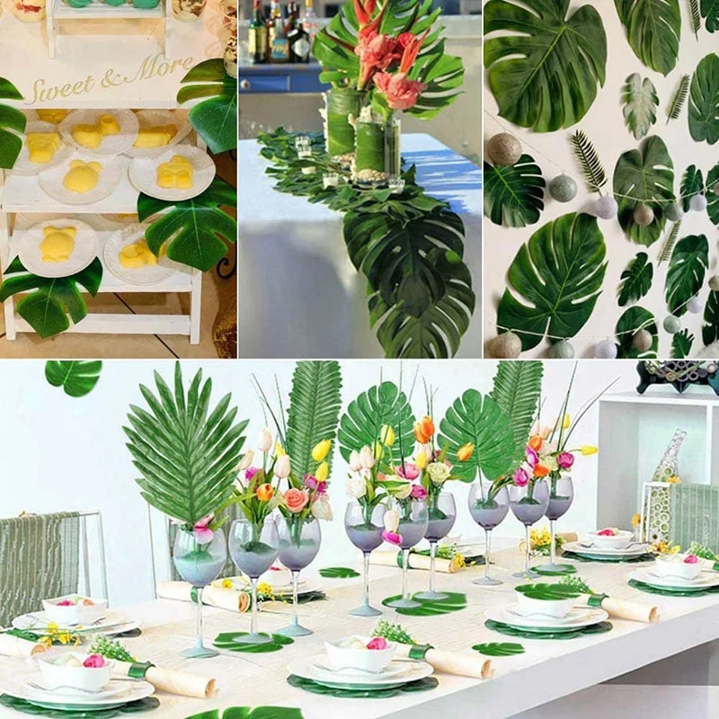 Artificial Palm Leaves,68PCS Tropical Plant with Faux Monstera Leaves Stems Simulation Safari Leaves for Hawaiian Party
Artificial Palm Leaves,68PCS Tropical Plant with Faux Monstera Leaves Stems Simulation Safari Leaves for Hawaiian Party