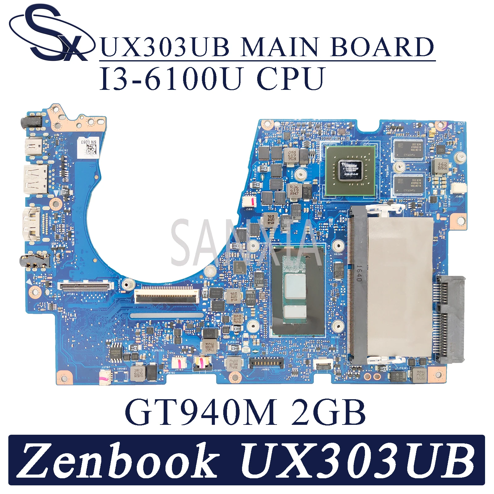 Материнская плата KEFU UX303UB для ноутбука ASUS Zenbook UX303UB UX303U оригинальная материнская плата 4 ГБ-ОЗУ
Материнская плата KEFU UX303UB для ноутбука ASUS Zenbook UX303UB UX303U оригинальная материнская плата 4 ГБ-ОЗУ