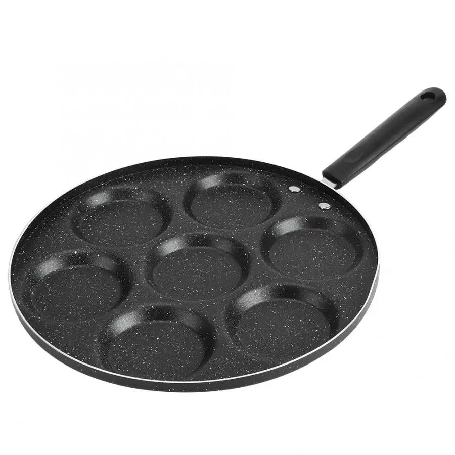 

Cooking Pan 7 Holes Frying Pan Non Stick Fried Eggs Cooking Pan Burger Mold Household Kitchen Cookware Kitchen Supplies