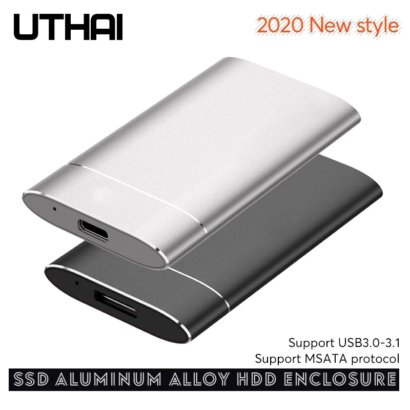 Корпус для жесткого диска UTHAI T37 MSATA на USB3.0 из алюминиевого сплава корпус Msata SSD USB3.1