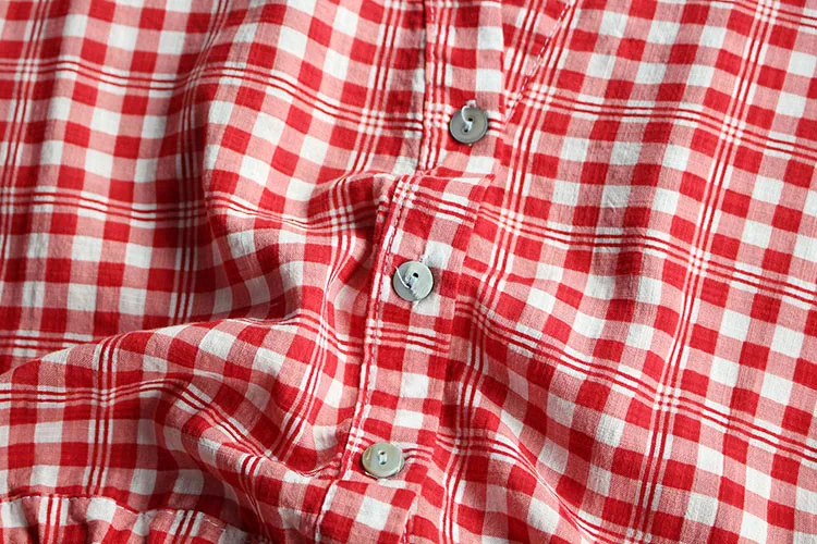 8126 New Summer Women Dress Literary V-Neck Short Sleeve Elastic Waist Plaid Cotton linen A-line Midi Dresses Women
8126 New Summer Women Dress Literary V-Neck Short Sleeve Elastic Waist Plaid Cotton linen A-line Midi Dresses Women