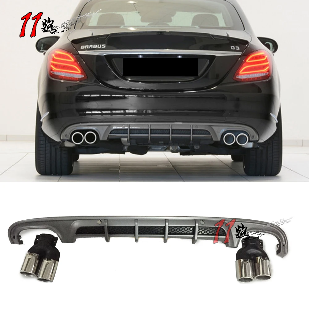 Диффузор заднего бампера ABS для Benz C Class W205 Sedan C200 C250 4 Door 2015-2018 Non Sport C63, диффузор с выхлопными наконечниками
Диффузор заднего бампера ABS для Benz C Class W205 Sedan C200 C250 4 Door 2015-2018 Non Sport C63, диффузор с выхлопными наконечниками