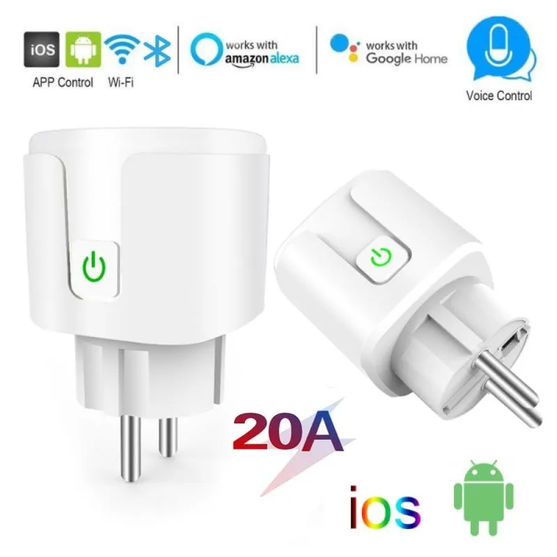 Aubess Tuya 20A EU Standard WiFi Smart Plug With Power Monitor, Smart Life APP Remote Smart Socket Works For Google Home, Alexa
Aubess Tuya 20A EU Standard WiFi Smart Plug With Power Monitor, Smart Life APP Remote Smart Socket Works For Google Home, Alexa