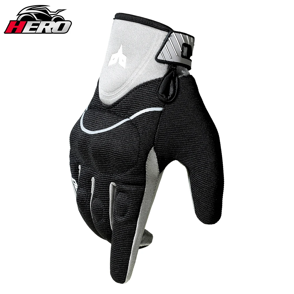 

DUHAN Motorcycle Gloves Touch Screen Moto Motocross Gloves Men Summer Breathable Motorbike Riding Racing Gloves Guantes Gray