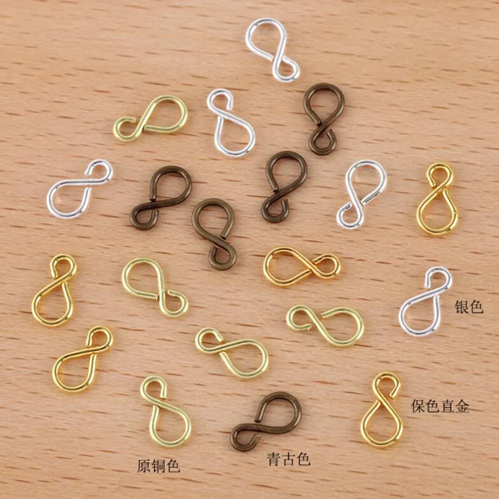 1000pcs 8.5mm Copper 8-shaped buckle clasps hooks end clasps connectors bracelet necklace findings jewelry making
1000pcs 8.5mm Copper 8-shaped buckle clasps hooks end clasps connectors bracelet necklace findings jewelry making
