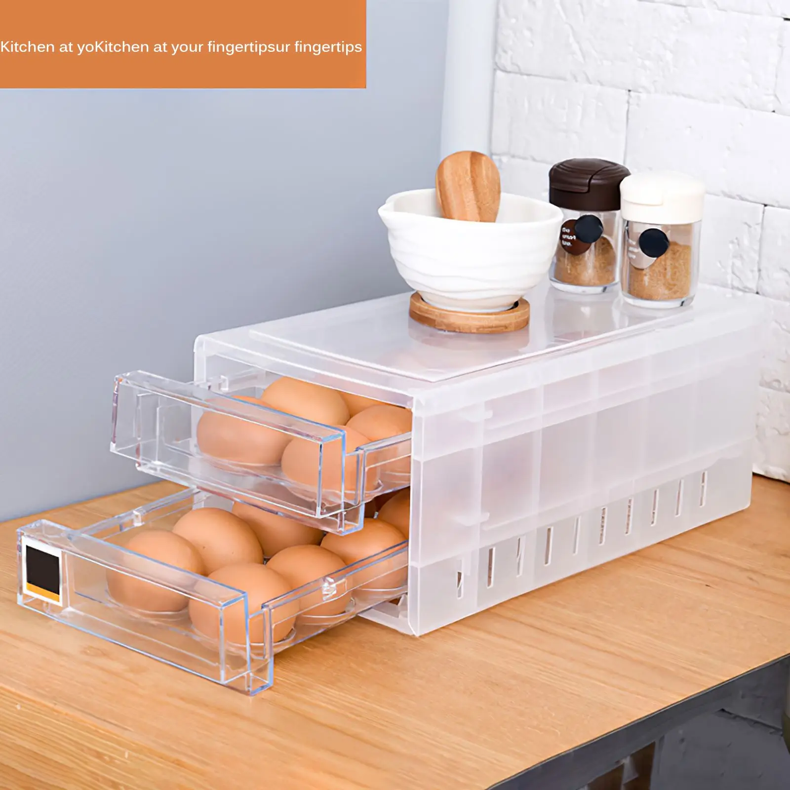 

Контейнер для хранения яиц с 24 ячейками, двухслойный держатель для яиц с крышкой, контейнер для яиц с выдвижным ящиком, дозатор яиц для дома