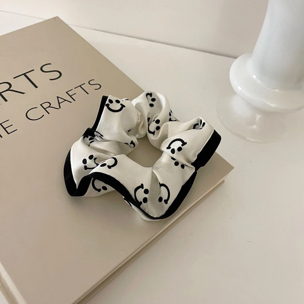 Women Hair Accessories Large Intestine Hair Ring Smile Print Female Temperament Tie Hair Rope celebrities Elegant Rubber Band 
Women Hair Accessories Large Intestine Hair Ring Smile Print Female Temperament Tie Hair Rope celebrities Elegant Rubber Band