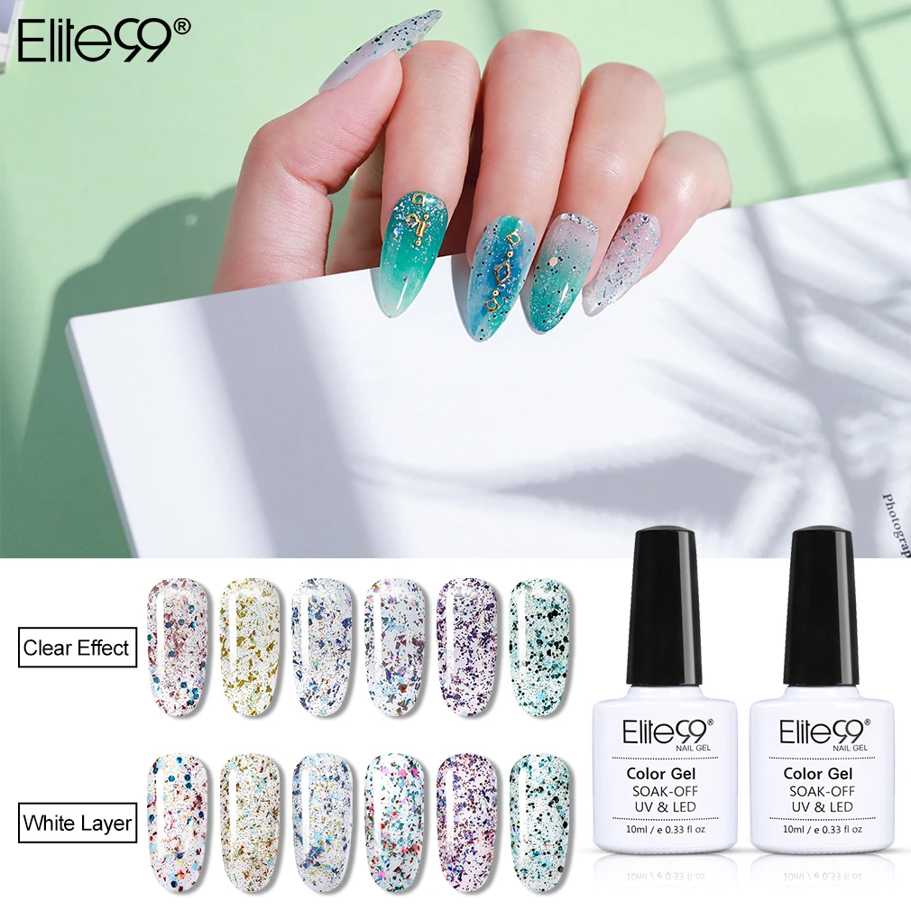Elite99 фейерверк шоу Гель лак 10 мл UV Vernis праймер верхнее покрытие гель для ногтей