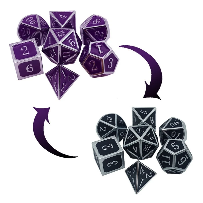 New Temperature Change Dice Metal RPG Board Game Dice set D4 D6 D8 D10 D% D12 D20
New Temperature Change Dice Metal RPG Board Game Dice set D4 D6 D8 D10 D% D12 D20