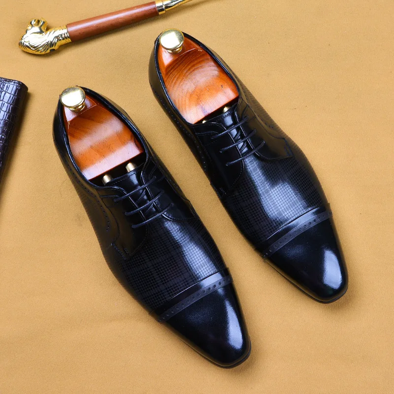 New Zapatos Italian Brand Genuine Leather Business Men Dress Shoes Retro Wedding Business Oxford Shoes For Men Lace Formal Shoes
New Zapatos Italian Brand Genuine Leather Business Men Dress Shoes Retro Wedding Business Oxford Shoes For Men Lace Formal Shoes