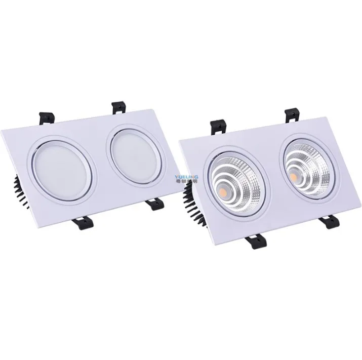 С регулируемой яркостью двойной AC85V 265V 2x7 Вт 2x9W 2x12 15 потолочный Epistar Светодиодный