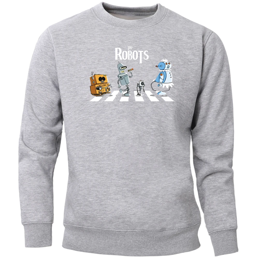 

The Robots Hoodies Men Funny Cartoon Sweatshirts Crewneck Sweatshirt Hoodie 2020 Cool Jumper Fleece Warm Streetwear Sportswear