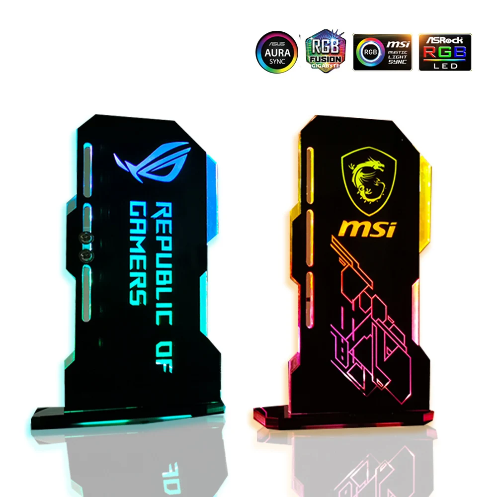 ARGB Vertical VGA Bracket Customize GPU Holder Customizable Video Card Support Chassis Water Cooler Custom PC MOD 5V 3Pin AURA
ARGB Vertical VGA Bracket Customize GPU Holder Customizable Video Card Support Chassis Water Cooler Custom PC MOD 5V 3Pin AURA
