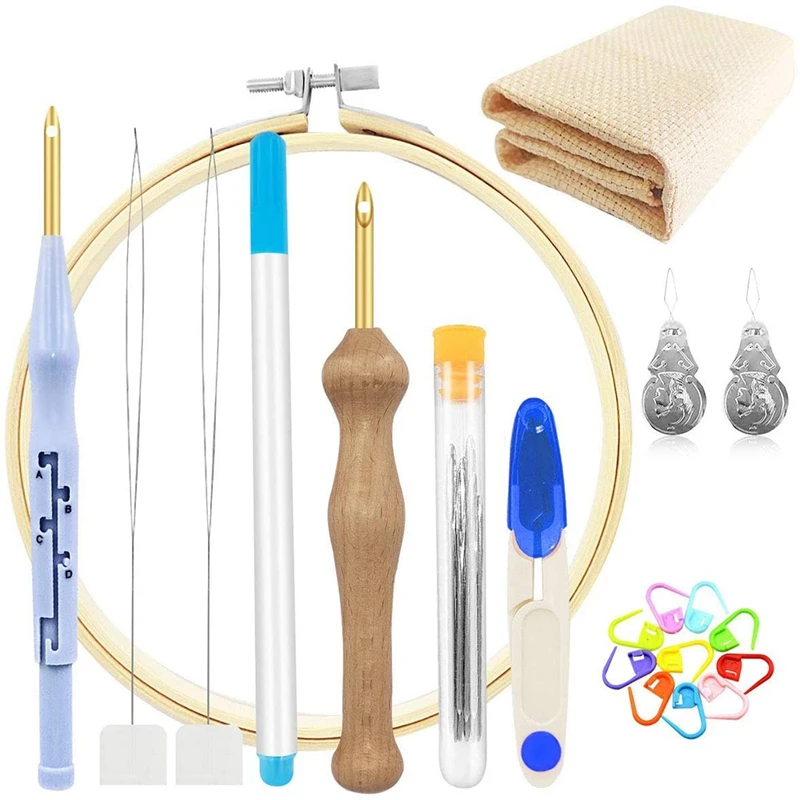 Embroidery Punch Needle Kits, 29 Pcs Embroidery Tools Adjustable Rug Yarn Punch Needle Embroidery Pen Embroidery Hoops
Embroidery Punch Needle Kits, 29 Pcs Embroidery Tools Adjustable Rug Yarn Punch Needle Embroidery Pen Embroidery Hoops