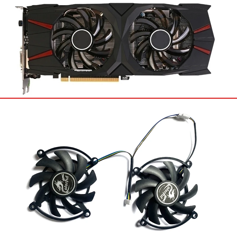 

Cooling Fans iGame1060 Flame God of War U-6GD5 GPU FAN For Colorful iGame GTX1070 S GAMING GTX 1060 1070 Video Graphics card Fan