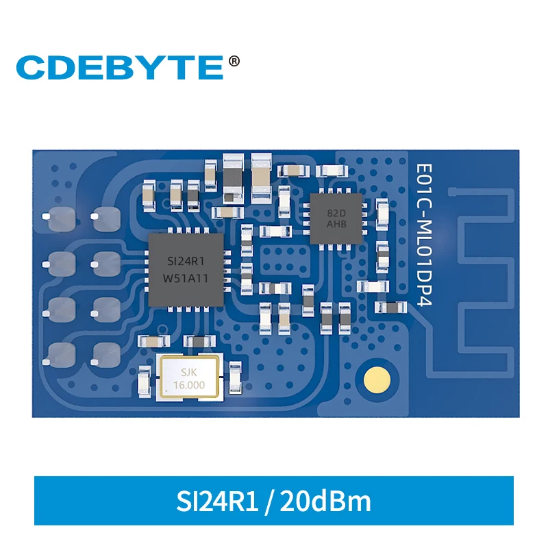 Si24R1 2.4GHz 100mW SPI DPI Wireless Transceiver Module E01C-ML01DP4 PCB Onboard Antenna PA LNA Direct Plug-in Module 20dBm
Si24R1 2.4GHz 100mW SPI DPI Wireless Transceiver Module E01C-ML01DP4 PCB Onboard Antenna PA LNA Direct Plug-in Module 20dBm