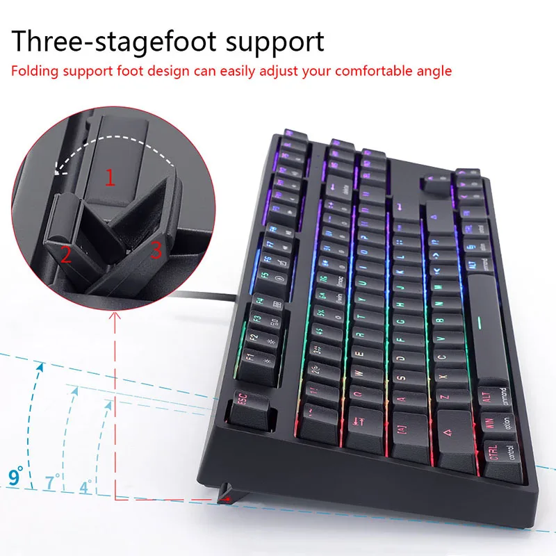 Механическая игровая клавиатура SKYLOONG GK87 проводная с 87 клавишами RGB подсветкой