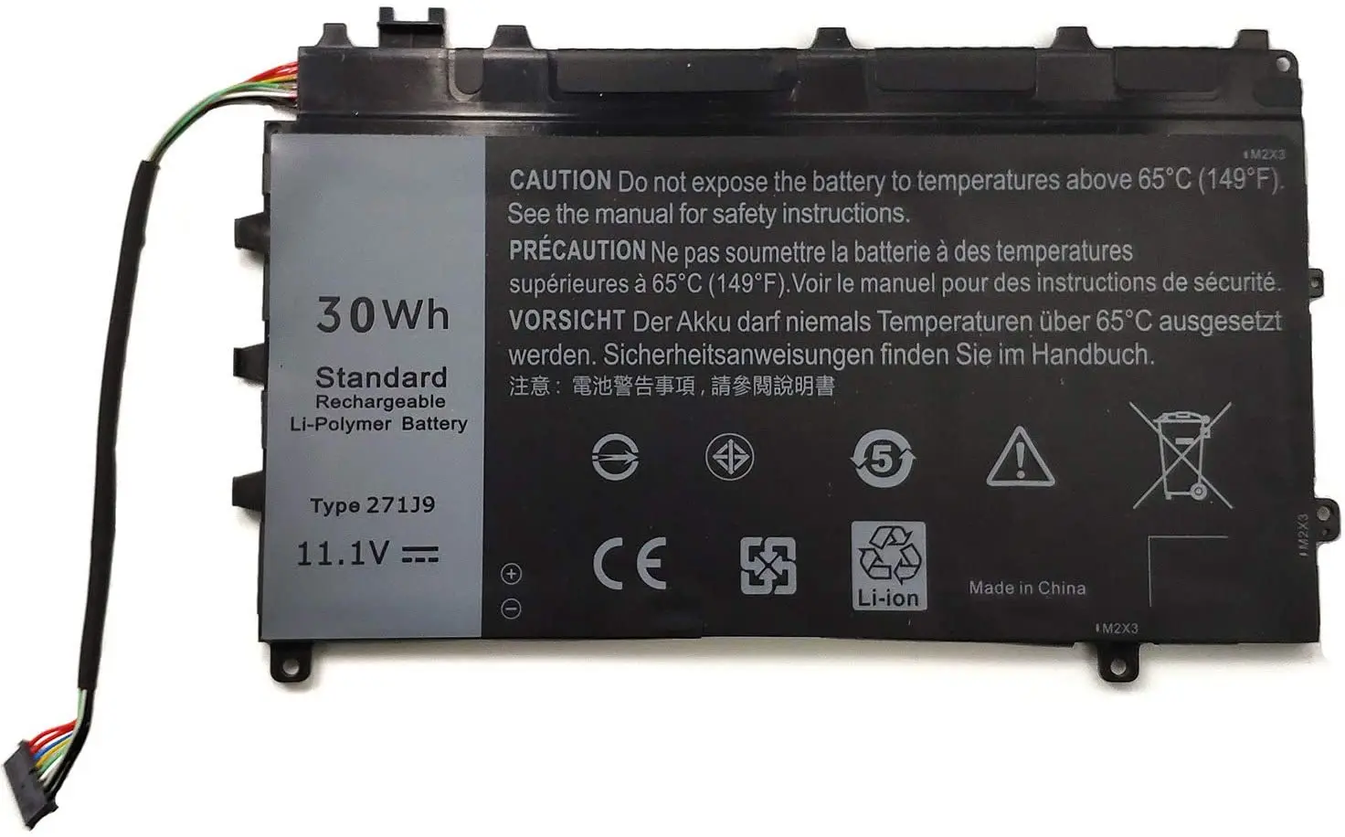 11.1V 30Wh New Original Laptop Battery 271J9 for Dell Latitude 13 7000 7350 GWV47 0GWV47 YX81V
11.1V 30Wh New Original Laptop Battery 271J9 for Dell Latitude 13 7000 7350 GWV47 0GWV47 YX81V