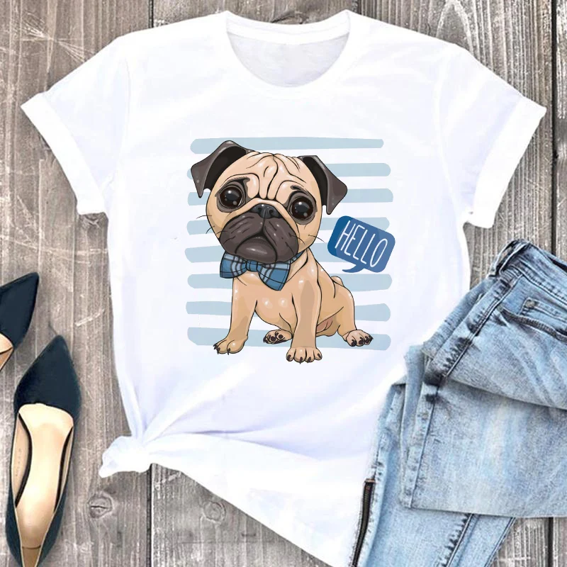 Women Graphic Dogs Animal Fashion Cute Short Sleeve Summer Cartoon Print O Neck Female Clothes White Tops Tee Tshirt T-Shirts
Women Graphic Dogs Animal Fashion Cute Short Sleeve Summer Cartoon Print O Neck Female Clothes White Tops Tee Tshirt T-Shirts