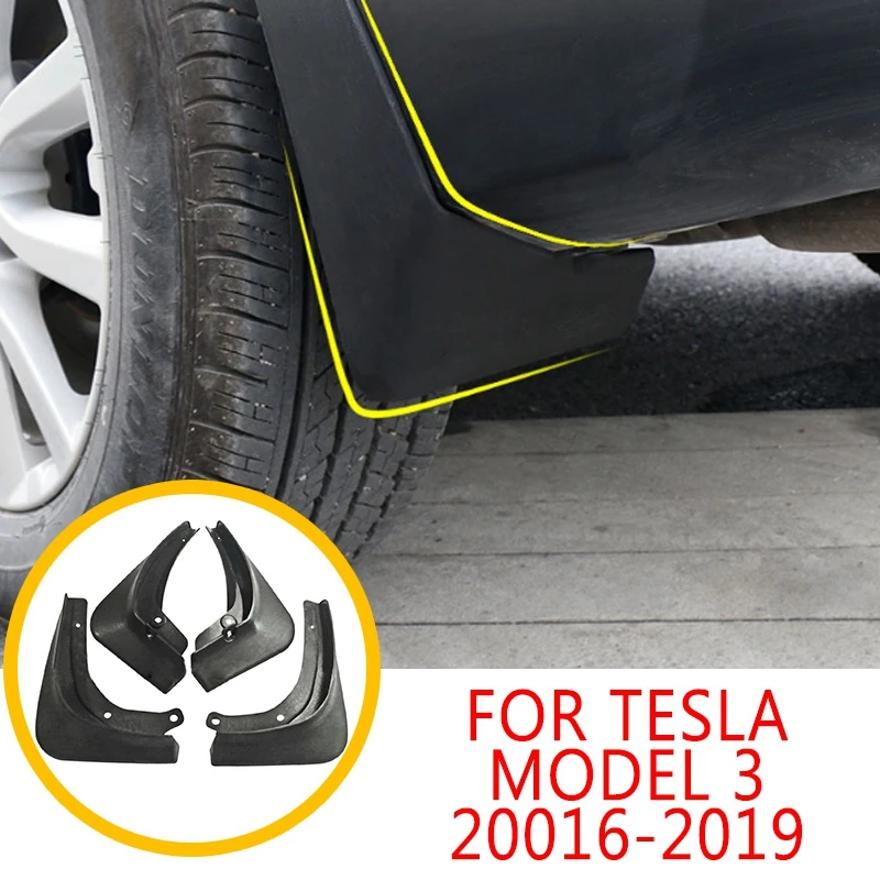Pcmos 2019 Внешние детали Автомобильные Брызговики брызговик для Tesla модель 3 +