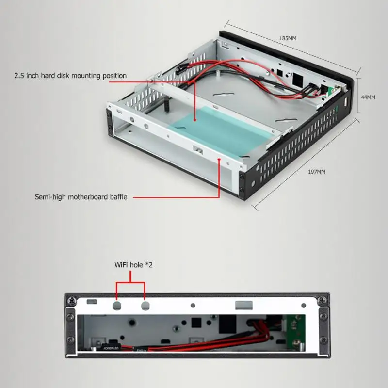 Тонкие Чехлы Mini Itx Usb2.0 2 5 дюйма Hdd Ssd Sgcc компьютерный игровой пк настольный корпус