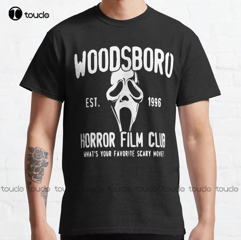 Новинка, Классическая футболка Woodsboro с изображением фильма ужасов, призрака, лица, крика, убийства, рубашка на день рождения, хлопковые футболки для мальчиков
Новинка, Классическая футболка Woodsboro с изображением фильма ужасов, призрака, лица, крика, убийства, рубашка на день рождения, хлопковые футболки для мальчиков