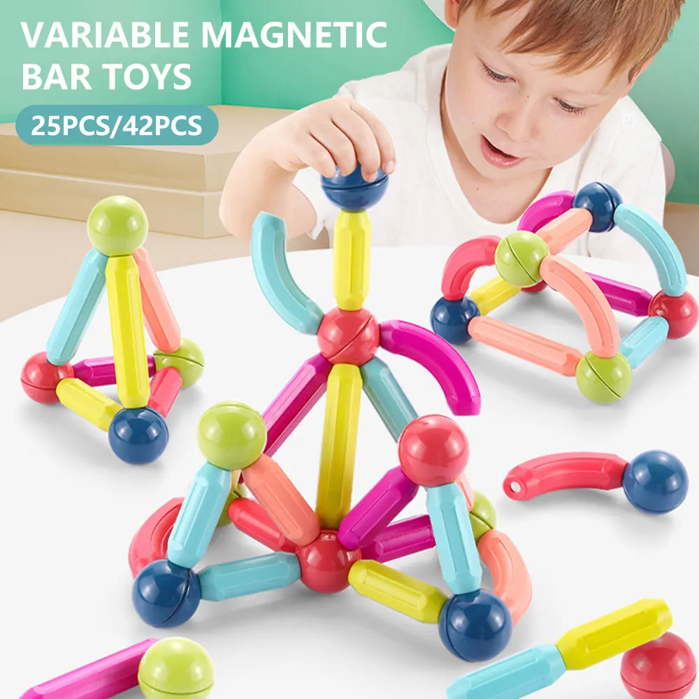 DIY Magnetic Rod toys Children Brain-Training Toy Assembled Variable Magnetic bar Sticks building block Early Educational Puzzle
DIY Magnetic Rod toys Children Brain-Training Toy Assembled Variable Magnetic bar Sticks building block Early Educational Puzzle