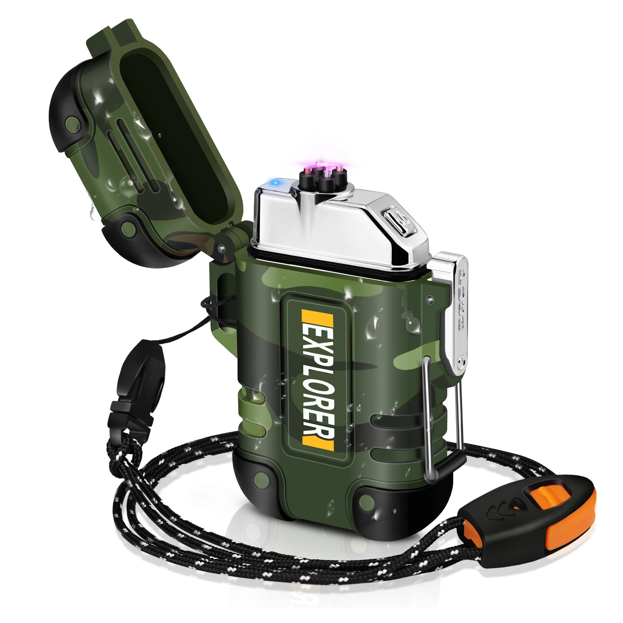 Waterproof USB Charging Electric Lighter Dual Arc Lighter Flameless Plasma Lighter Outdoor Hiking Camping Smoking Accessories
Waterproof USB Charging Electric Lighter Dual Arc Lighter Flameless Plasma Lighter Outdoor Hiking Camping Smoking Accessories
