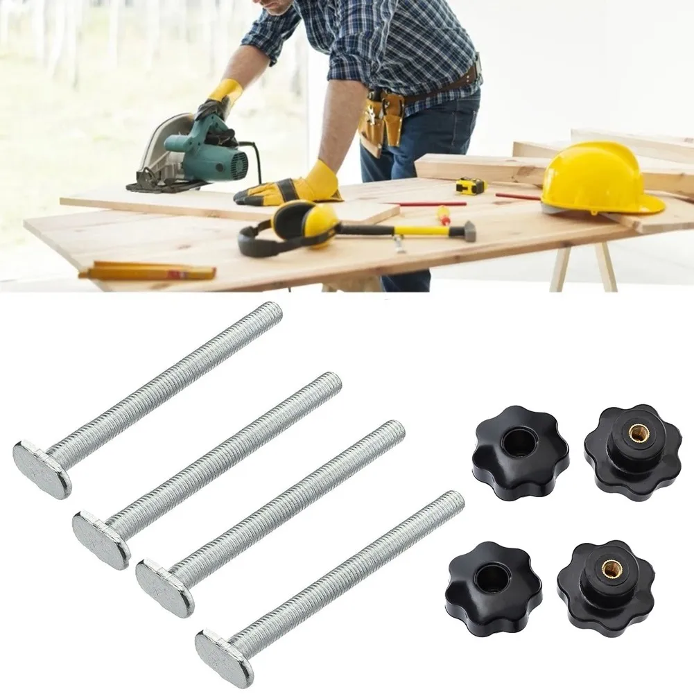 4 Sets T Slot M8x100mm T-Slider Bolt With Plastic Knob Nut For Miter Track T-Track Woodworking DIY Tools
4 Sets T Slot M8x100mm T-Slider Bolt With Plastic Knob Nut For Miter Track T-Track Woodworking DIY Tools