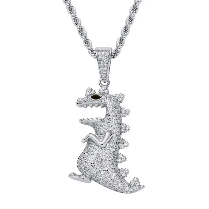 Creative Cartoon Dinosaur Pendant Iced Out Cubic Zircon Necklace Cool Hip Hop Jewelry Gift For Men Party Necklace
Creative Cartoon Dinosaur Pendant Iced Out Cubic Zircon Necklace Cool Hip Hop Jewelry Gift For Men Party Necklace