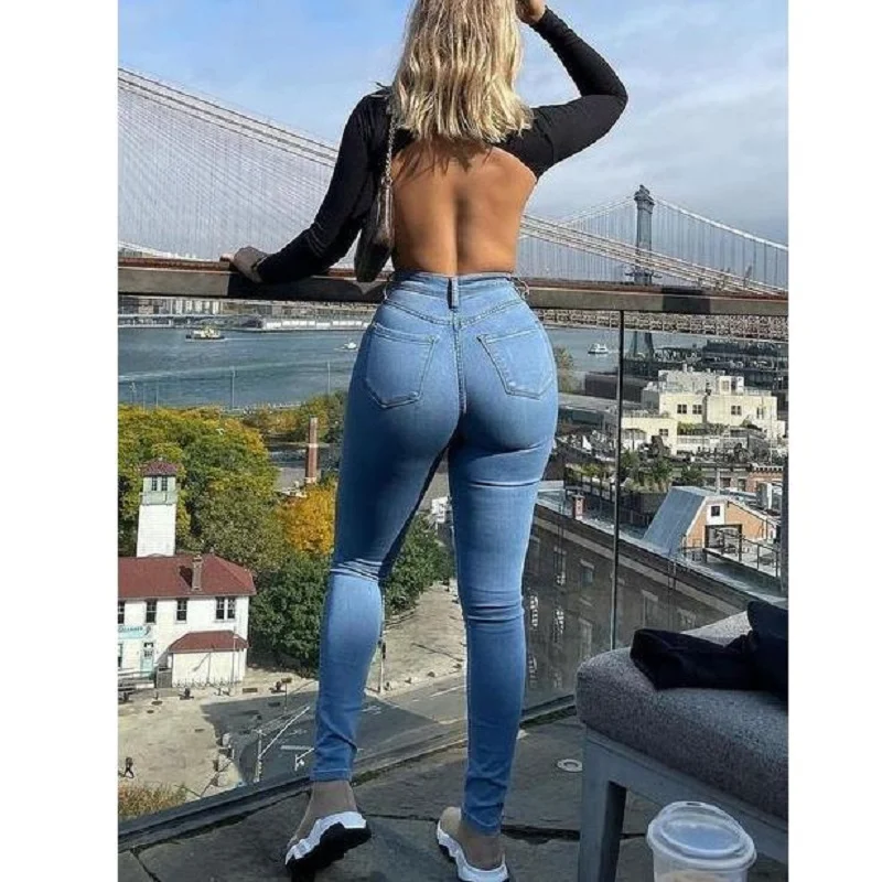 QWEEK Women Fashion Jeans Skinny Denim Trousers Blue Retro Washed Fashion Sexy Slim Pencil Pants Oversize High Waist Stretch
QWEEK Women Fashion Jeans Skinny Denim Trousers Blue Retro Washed Fashion Sexy Slim Pencil Pants Oversize High Waist Stretch