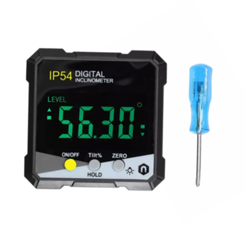 IP54 4X90°Digital Inclinometer LCD Backlight Protractor Slope Meter Angle Ruler Single-Side Electronic Goniometer
IP54 4X90°Digital Inclinometer LCD Backlight Protractor Slope Meter Angle Ruler Single-Side Electronic Goniometer
