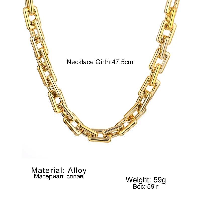 High Quality Punk Lock Chain Necklace Women Statement Hip Hop Twisted Chunky Thick Link Necklace Gothic Jewelry Steampunk Men
High Quality Punk Lock Chain Necklace Women Statement Hip Hop Twisted Chunky Thick Link Necklace Gothic Jewelry Steampunk Men