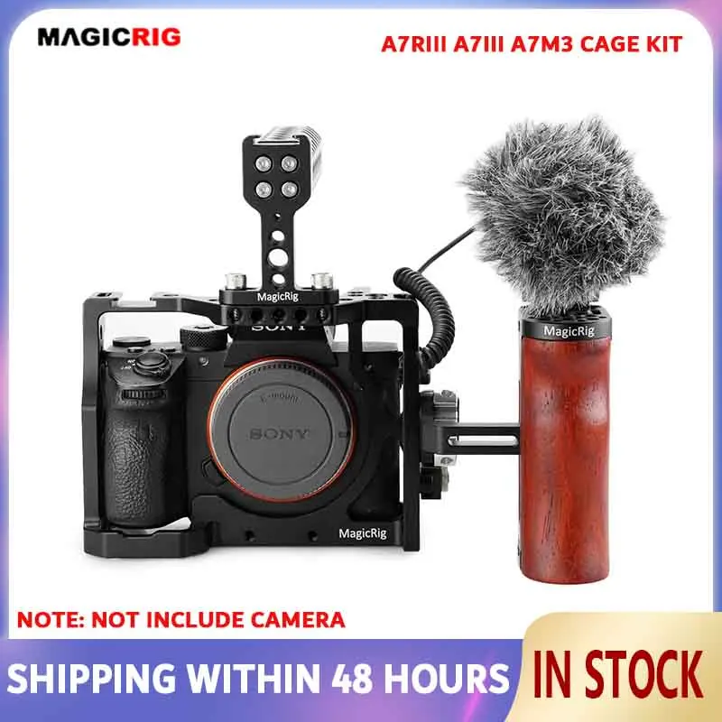 MAGICRIG Cage Kit with Top handle+Wooden Side Handle +HDMI-compatible Cable Clamp for Sony A7RIII/A7RII/A7SII/A7M3/A7II/A7III
MAGICRIG Cage Kit with Top handle+Wooden Side Handle +HDMI-compatible Cable Clamp for Sony A7RIII/A7RII/A7SII/A7M3/A7II/A7III