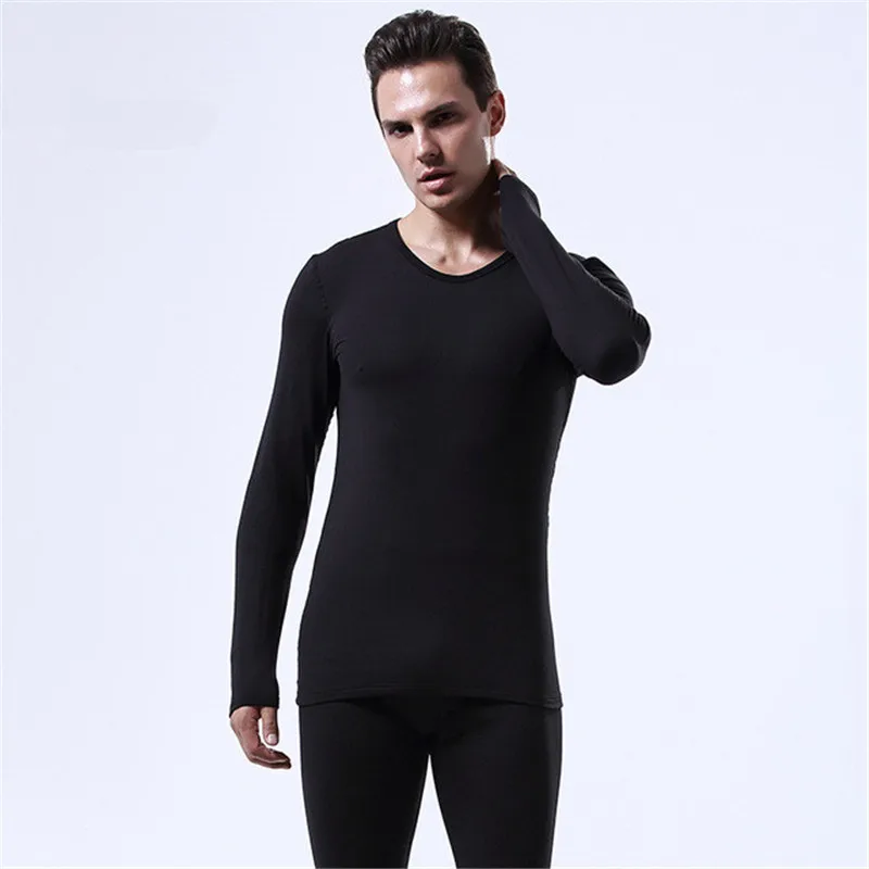High-Tech Heating Fibers Mens Slim Fit Elastic Underwear Set High Round Collar Business Man Quick Heating Bottoming Suits
High-Tech Heating Fibers Mens Slim Fit Elastic Underwear Set High Round Collar Business Man Quick Heating Bottoming Suits