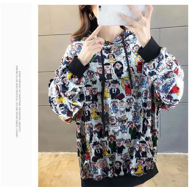 Harajuku Korean Loose Sweatshirt Women Autumn Kpop Streetwear Clothing Long Sleeve Tops Hoodie Korean Pullover Sweatshirt Women 
Harajuku Korean Loose Sweatshirt Women Autumn Kpop Streetwear Clothing Long Sleeve Tops Hoodie Korean Pullover Sweatshirt Women