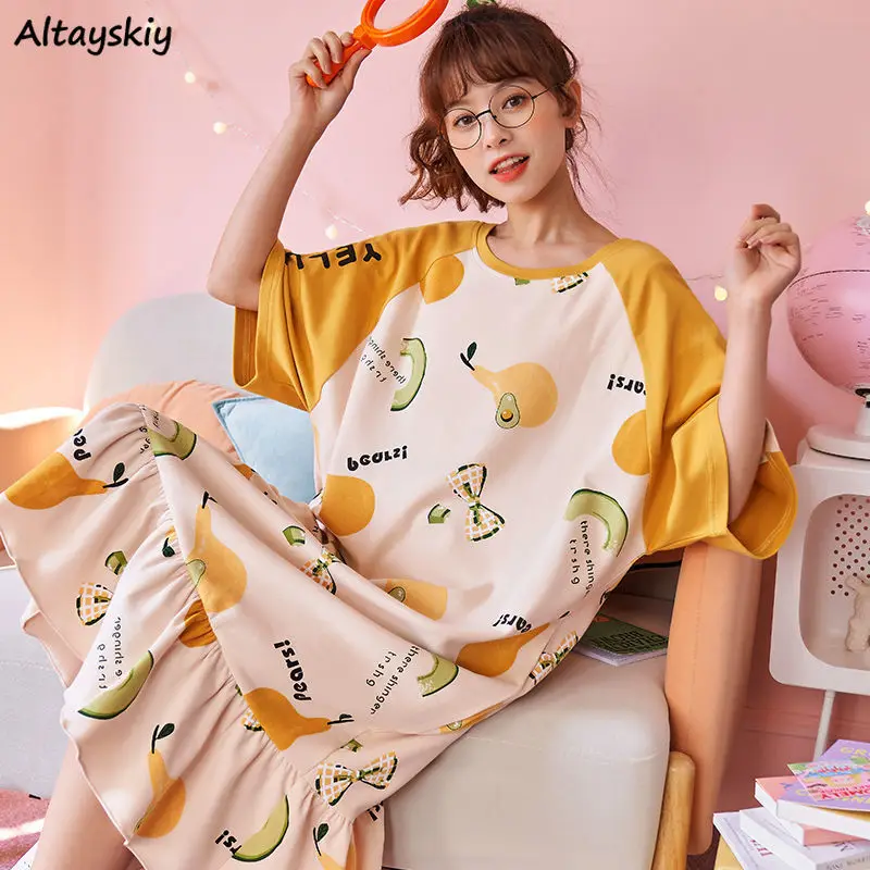 Женские пижамы с героями мультфильмов, M-3XL, свободные, дышащие, милые, в стиле Харадзюку, в Корейском стиле, летние, 17 цветов, универсальные, д...
Женские пижамы с героями мультфильмов, M-3XL, свободные, дышащие, милые, в стиле Харадзюку, в Корейском стиле, летние, 17 цветов, универсальные, д...