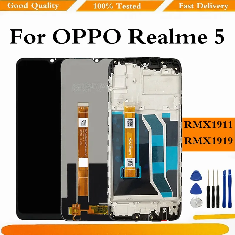 For OPPO Realme 5 RMX1911 LCD Display Screen Touch Panel Digitizer Assembly Replacement With Frame For OPPO Realme5 RMX1919
For OPPO Realme 5 RMX1911 LCD Display Screen Touch Panel Digitizer Assembly Replacement With Frame For OPPO Realme5 RMX1919