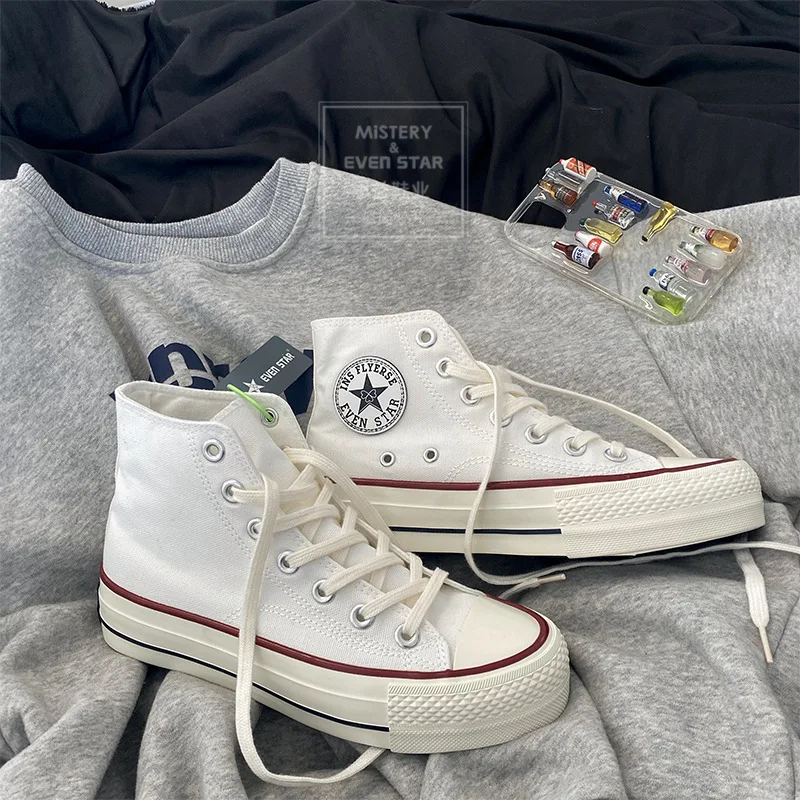 2021 Female Students' Thick-Soled High-Top Canvas Shoes All-Match Korean Version Of The New HaraJuku Style BreaThable Flat Shoes
2021 Female Students' Thick-Soled High-Top Canvas Shoes All-Match Korean Version Of The New HaraJuku Style BreaThable Flat Shoes
