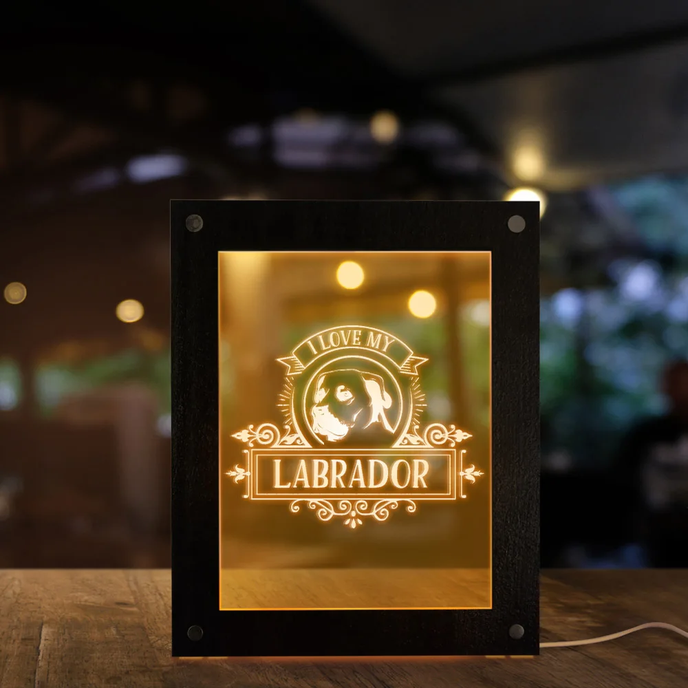 I Love My Labrador LED Lighting Text Photo Frames Labrador Retriever Wooden LED Night Light Display Home Decor Dog Lover Gift
I Love My Labrador LED Lighting Text Photo Frames Labrador Retriever Wooden LED Night Light Display Home Decor Dog Lover Gift
