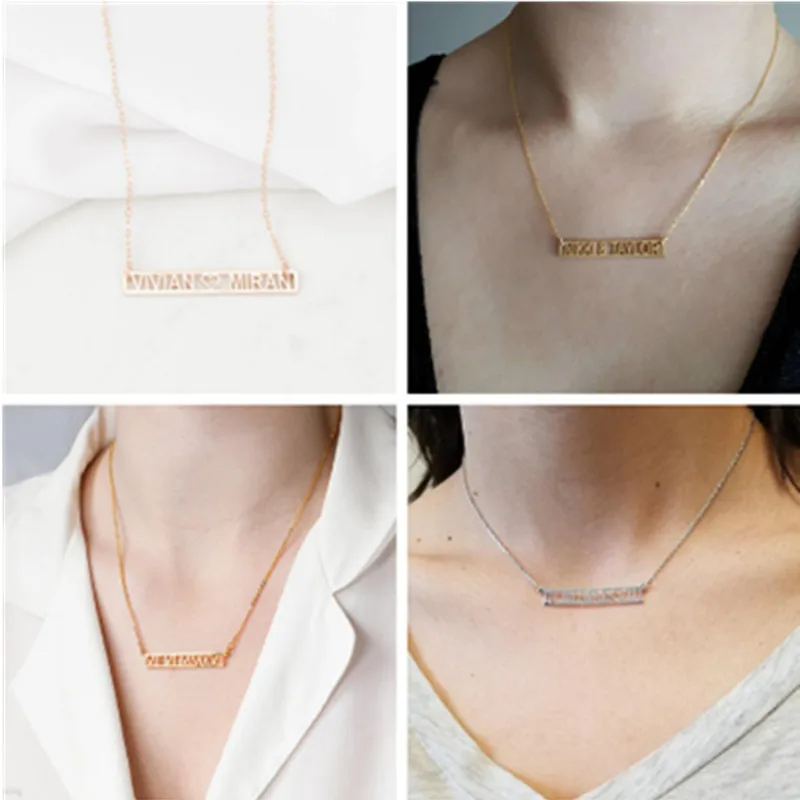 Custom Roman Numeral Date Greek Letters Personalized Couple Names Charm Necklaces Hollow Bar Necklace Handmade Jewelry
Custom Roman Numeral Date Greek Letters Personalized Couple Names Charm Necklaces Hollow Bar Necklace Handmade Jewelry