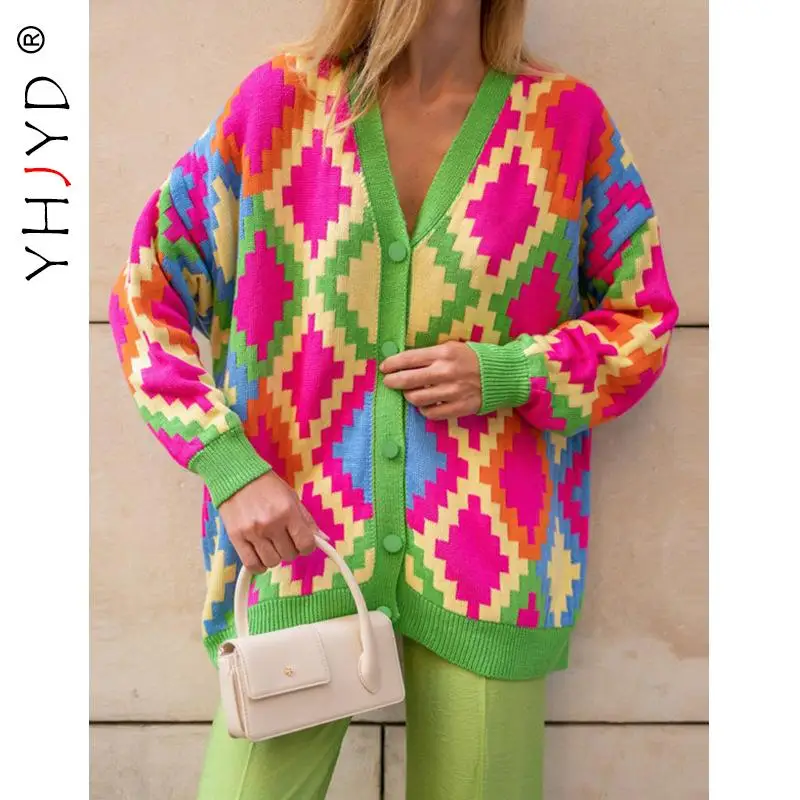 YHJYD 2021 Autumn Winter Women Fashion Sweater Long Sleeve Knitted Cardigan V Neck Loose Buttons Clothes
YHJYD 2021 Autumn Winter Women Fashion Sweater Long Sleeve Knitted Cardigan V Neck Loose Buttons Clothes