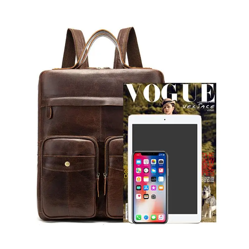 Vintage Large Capacity Genuine Leather Backpack Men Laptop Backpack High Quality Cowhide Leather Male Casual Bag Backpack
Vintage Large Capacity Genuine Leather Backpack Men Laptop Backpack High Quality Cowhide Leather Male Casual Bag Backpack