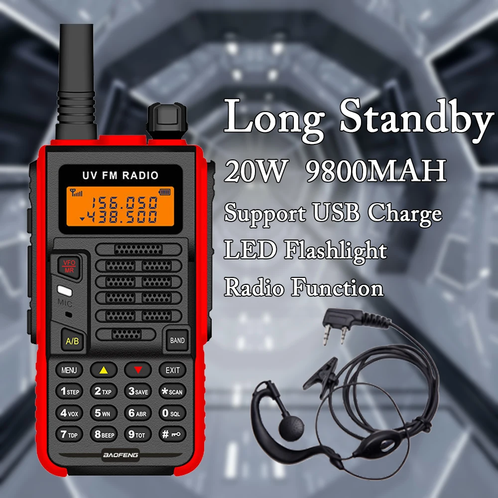 2021 BaoFeng X5 Plus Powerful Walkie Talkie CB Radio Transceiver 20W 30km Long Range up of uv-5r Portable Radio Hunt City 128CH 
2021 BaoFeng X5 Plus Powerful Walkie Talkie CB Radio Transceiver 20W 30km Long Range up of uv-5r Portable Radio Hunt City 128CH