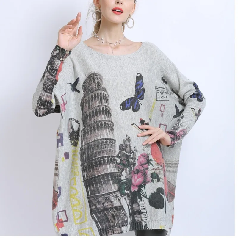 Gray Khaki Butterfly Print Women Sweater 2021 Autumn Fashion Print Female Knitted Batwing Sleeve Ladies Knitted X123
Gray Khaki Butterfly Print Women Sweater 2021 Autumn Fashion Print Female Knitted Batwing Sleeve Ladies Knitted X123
