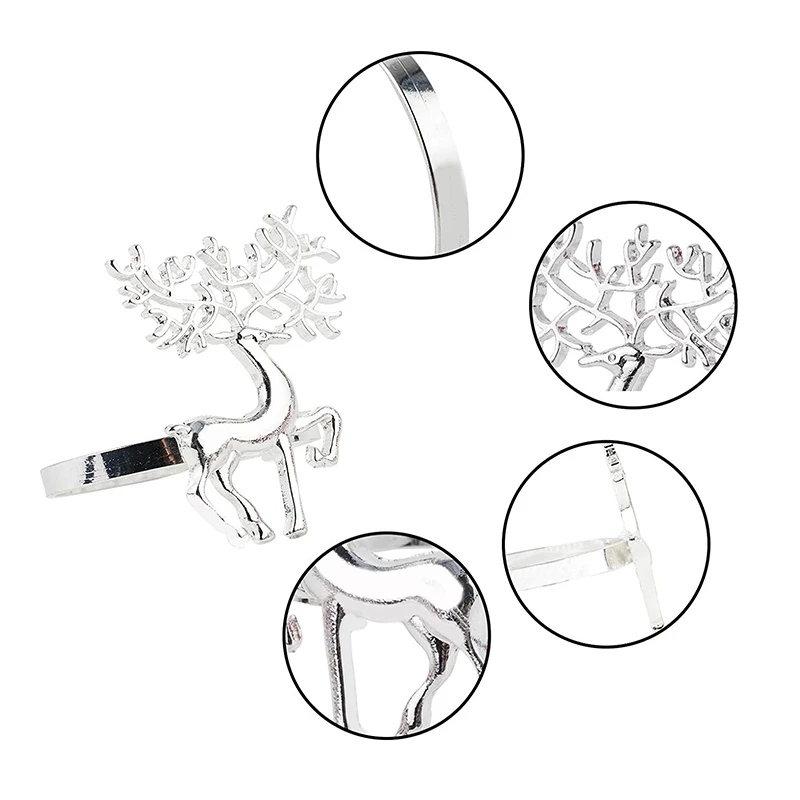 8 Pcs Deer Napkin Rings,Napkin Ring for Christmas,Holiday Parties,Dinner Parties,Dining Table Decoration Supplies
8 Pcs Deer Napkin Rings,Napkin Ring for Christmas,Holiday Parties,Dinner Parties,Dining Table Decoration Supplies