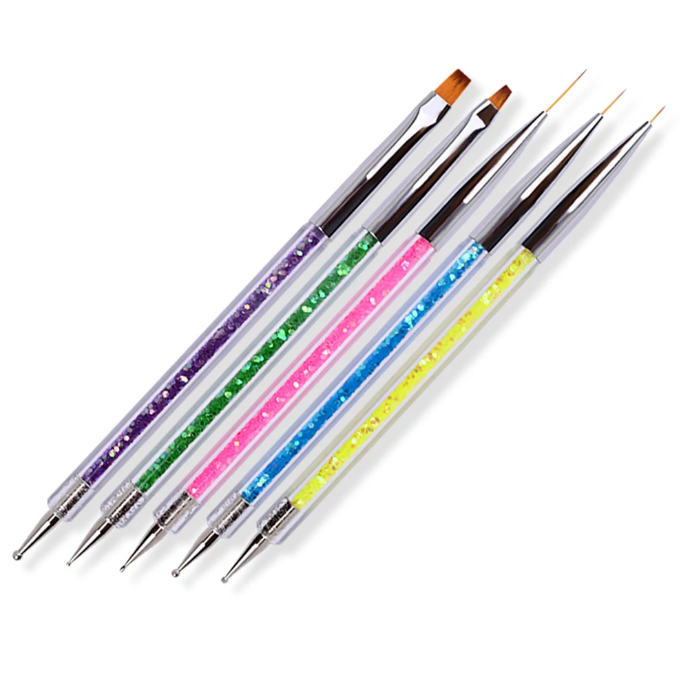 5 pcs Nail Art Brush Nail Art Liner Brushes Pens Double Head Dotting Tool for DIY Nail Art
5 pcs Nail Art Brush Nail Art Liner Brushes Pens Double Head Dotting Tool for DIY Nail Art