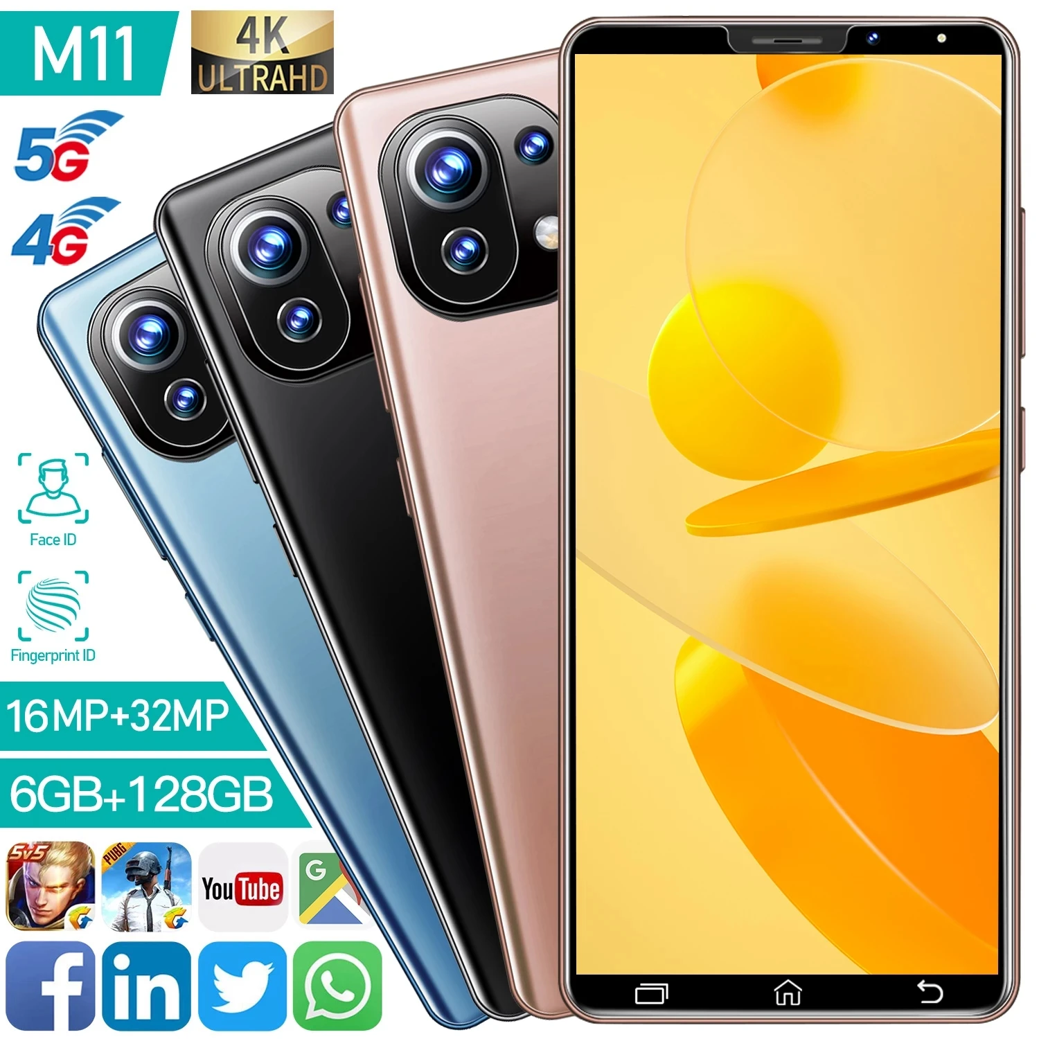 Top Sell Cellphone Smartphone M11 Ultra Global Version 5.5Inch 16MP Selfie 16GB 512GB 4800mAh Deca Core Android10 Mobile Phone
Top Sell Cellphone Smartphone M11 Ultra Global Version 5.5Inch 16MP Selfie 16GB 512GB 4800mAh Deca Core Android10 Mobile Phone