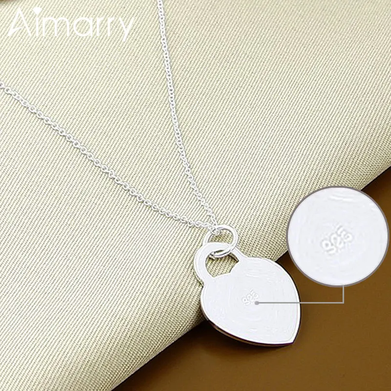 Aimarry 925 Sterling Silver Charm Love Heart Pendant Necklace For Women Party Engagement Wedding Gifts Fashion Jewelry
Aimarry 925 Sterling Silver Charm Love Heart Pendant Necklace For Women Party Engagement Wedding Gifts Fashion Jewelry